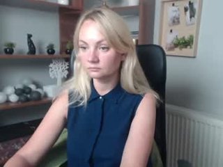 erotic_kaya german blonde cam girl gets her bald pussy filled with a huge boner